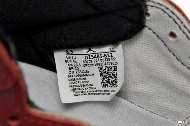 Rep TBK DZ5485-612 High and Lost Found Jordan Chicago Retro OG 1 0801